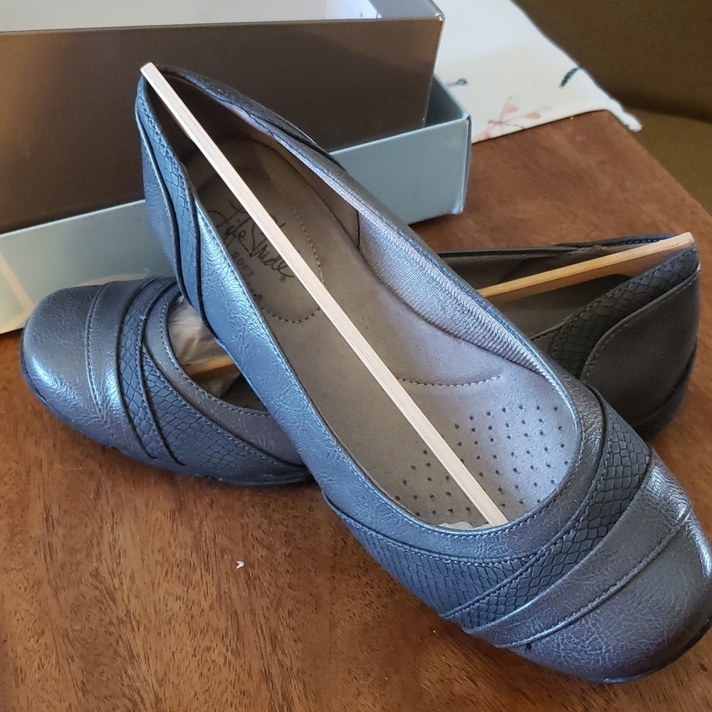 LifeStride Grey Dig 6.5W Flats